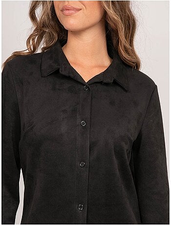 Chemise ajustée suédine ologane