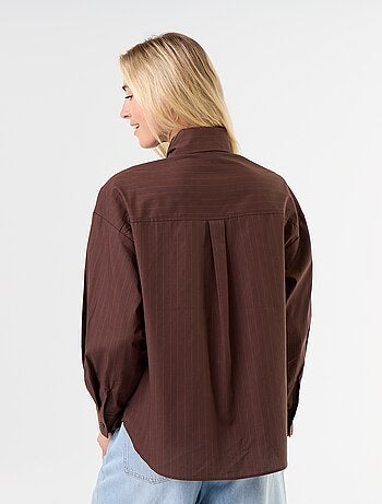 Chemise ample à manches longues et col lavallière