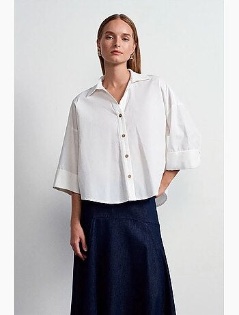 Chemise ample en popeline de coton dilvin