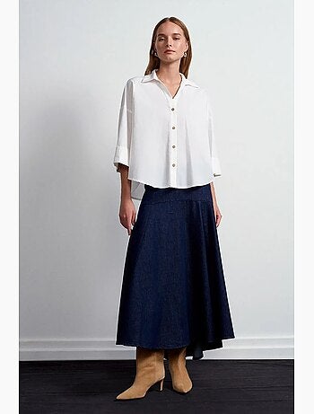Chemise ample en popeline de coton dilvin