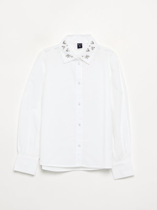 Chemise avec faux bijoux sur le col - Kiabi Chemise avec faux bijoux sur le col - Kiabi