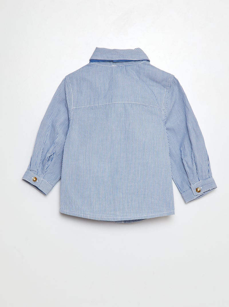 Chemise avec nœud papillon BLEU - Kiabi