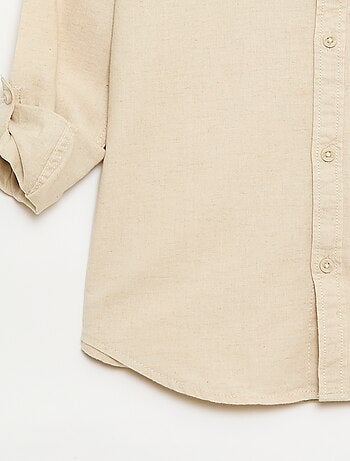 Chemise avec poche et manches retroussables
