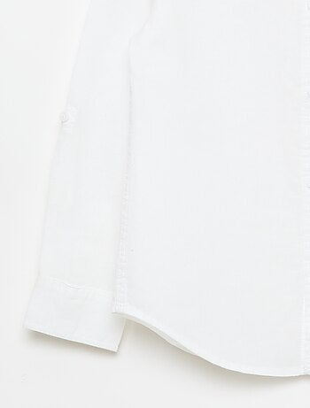 Chemise avec poche et manches retroussables
