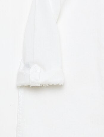 Chemise avec poche et manches retroussables