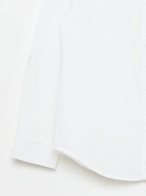 Chemise avec poche et manches retroussables - Kiabi