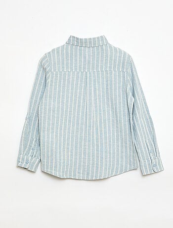 Chemise avec poche et manches retroussables