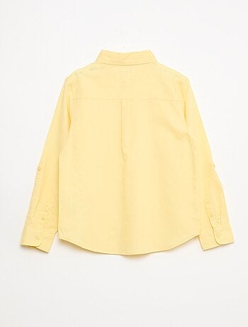 Chemise avec poche et manches retroussables
