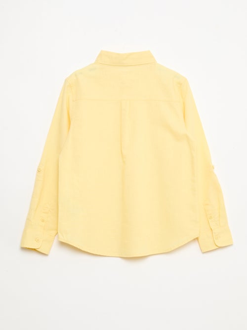 Chemise avec poche et manches retroussables - Kiabi