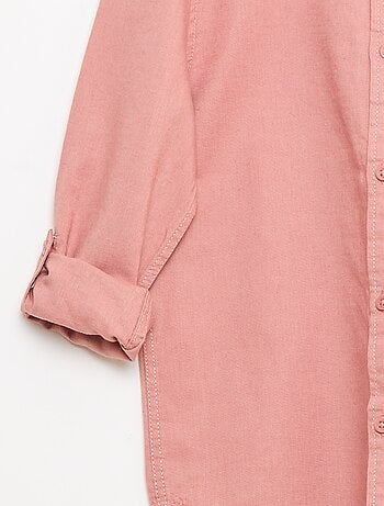 Chemise avec poche et manches retroussables