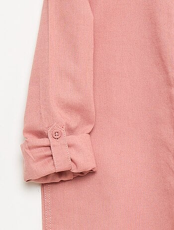 Chemise avec poche et manches retroussables