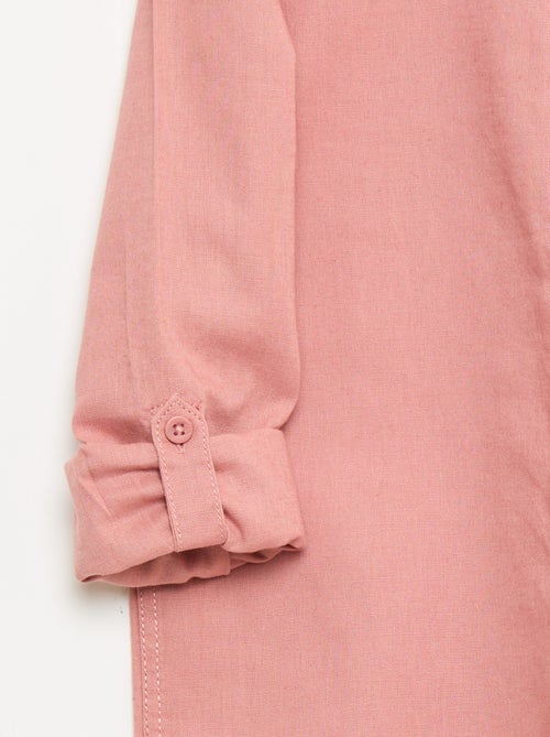 Chemise avec poche et manches retroussables - Kiabi