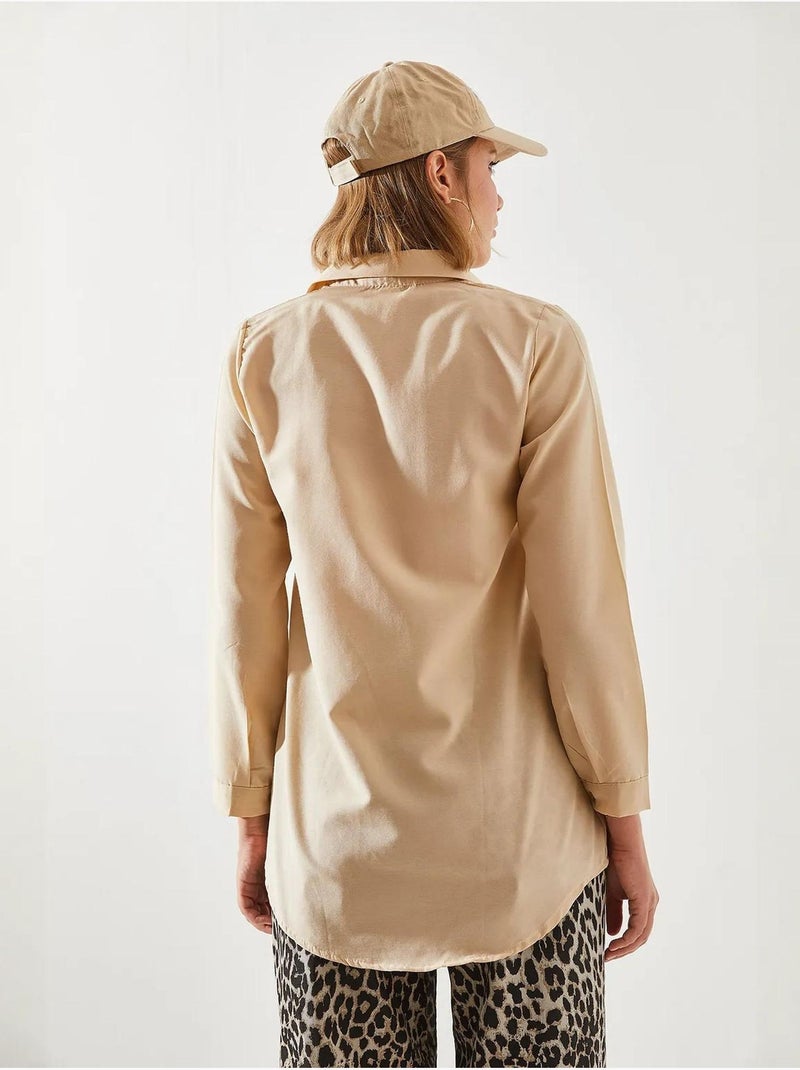Chemise basique lucci Sable - Kiabi