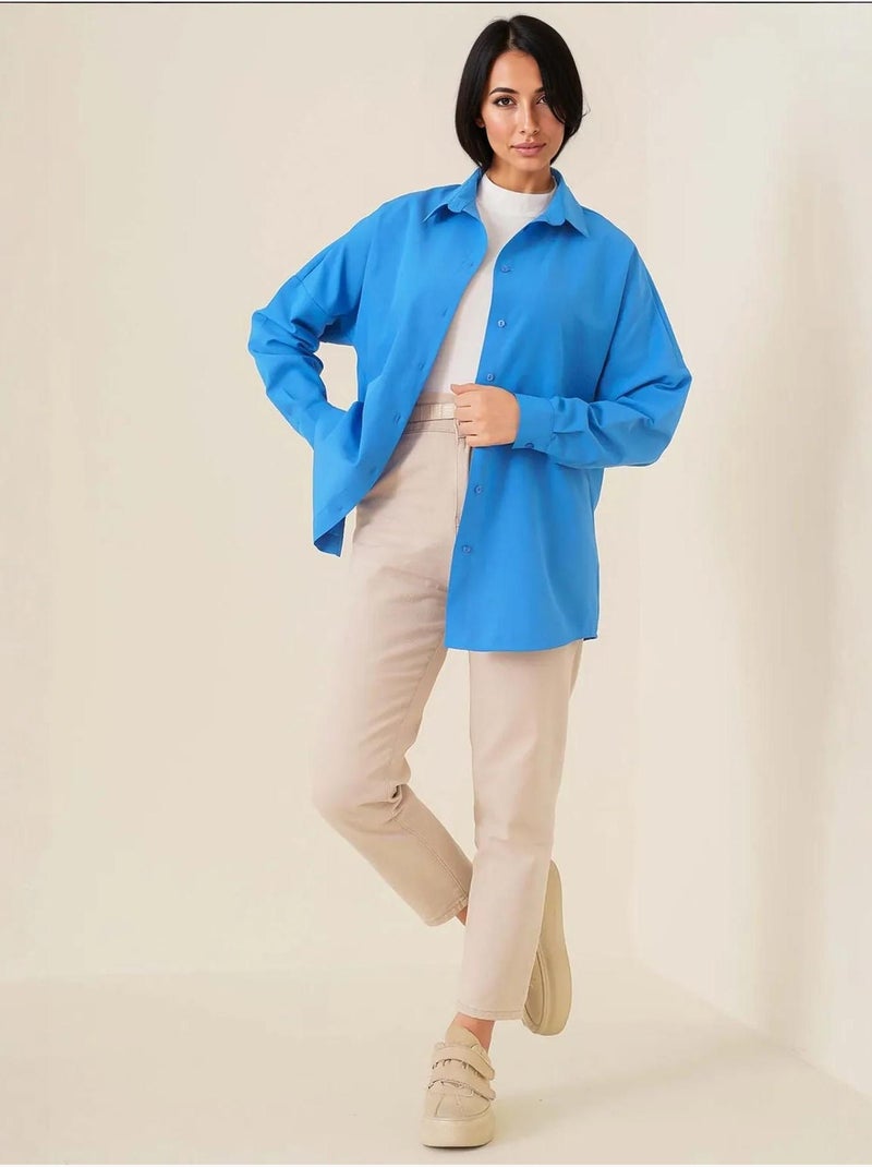 Chemise basique oversize bdart Bleu cobalt - Kiabi
