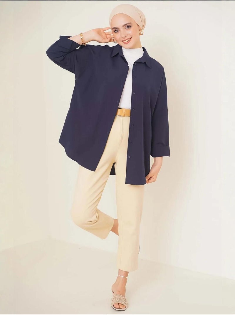 Chemise basique oversize bdart Bleu marine - Kiabi