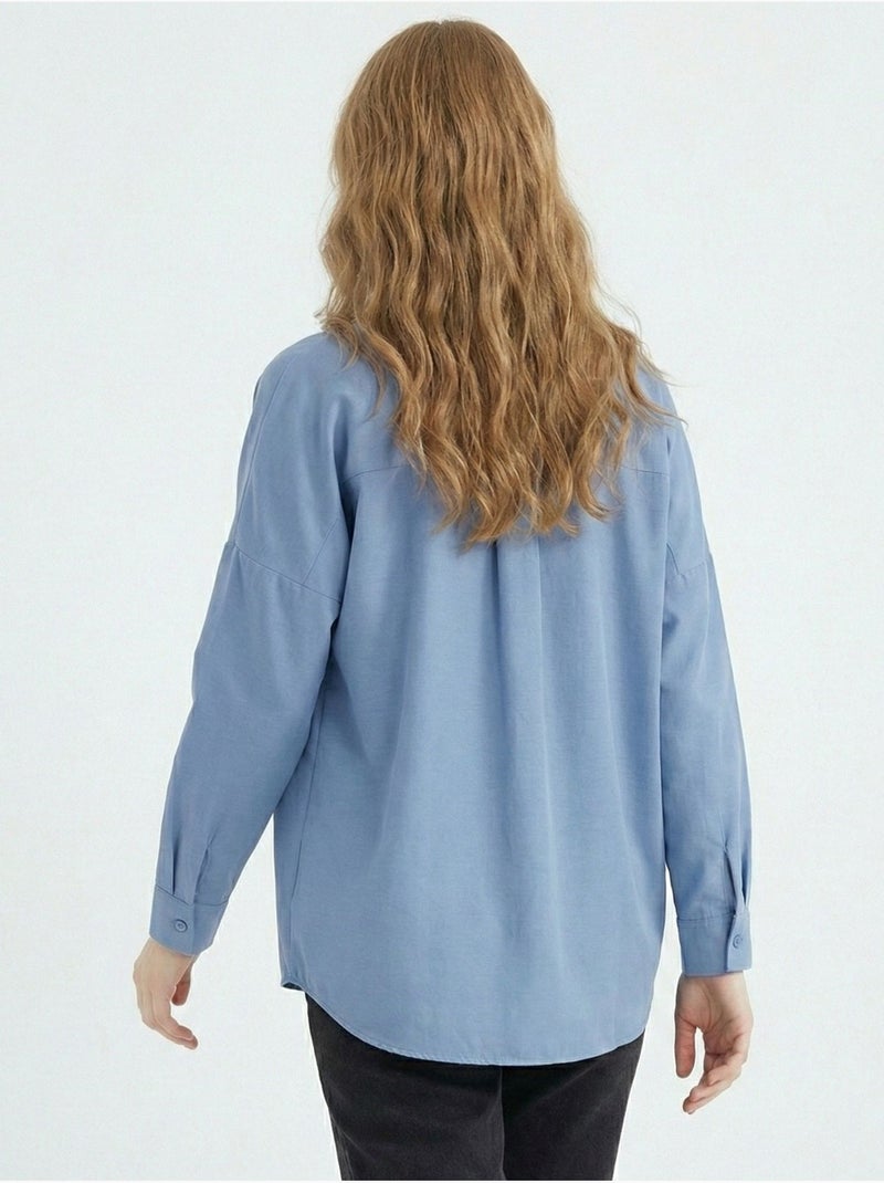 Chemise basique oversize bdart Bleu saphir - Kiabi