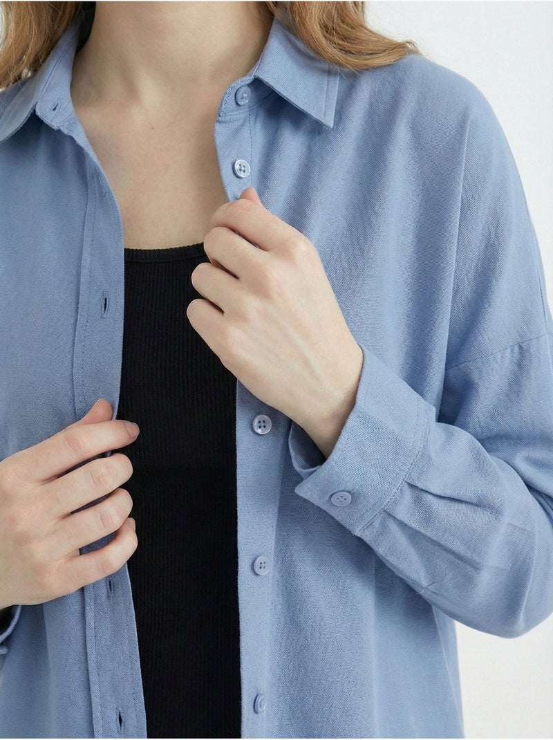 Chemise basique oversize bdart Bleu saphir - Kiabi