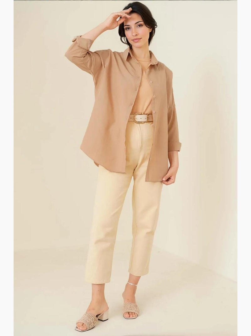 Chemise basique oversize bdart Grège - Kiabi