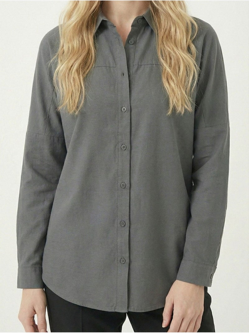 Chemise basique oversize bdart Gris Noir - Kiabi