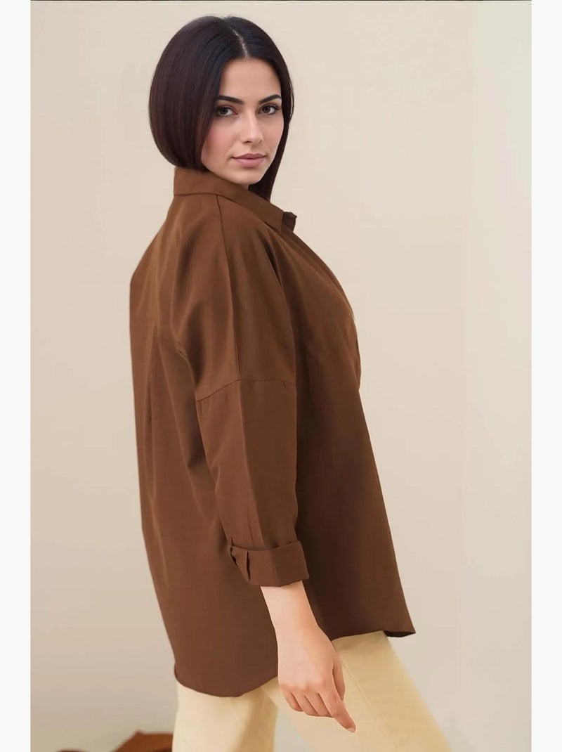 Chemise basique oversize bdart Marron - Kiabi