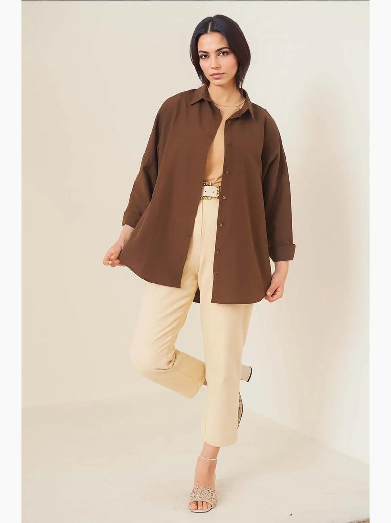 Chemise basique oversize bdart Marron - Kiabi