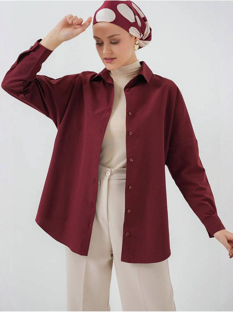 Chemise basique oversize bdart Rouge grenat - Kiabi