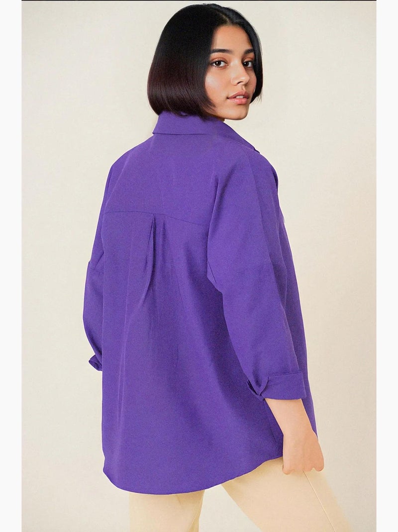 Chemise basique oversize bdart Violet - Kiabi