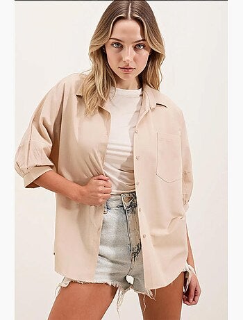 Chemise basique surdimensionnée à manches courtes bdart