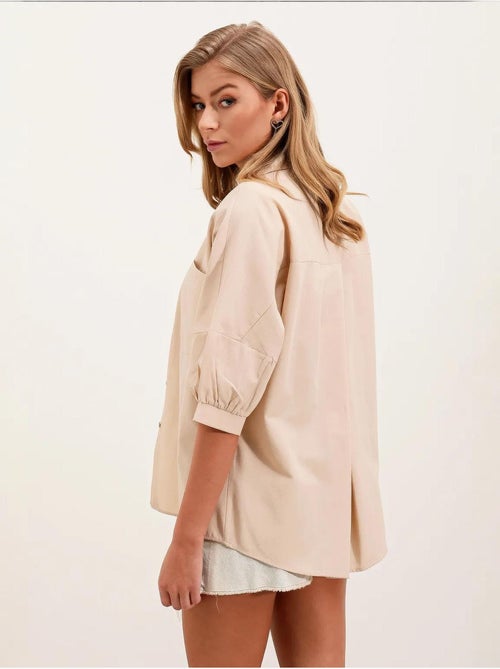 Chemise basique surdimensionnée à manches courtes bdart - Kiabi Chemise basique surdimensionnée à manches courtes bdart - Kiabi