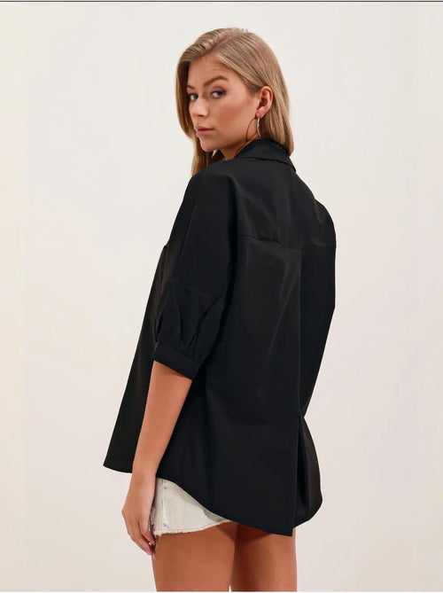 Chemise basique surdimensionnée à manches courtes bdart - Kiabi Chemise basique surdimensionnée à manches courtes bdart - Kiabi