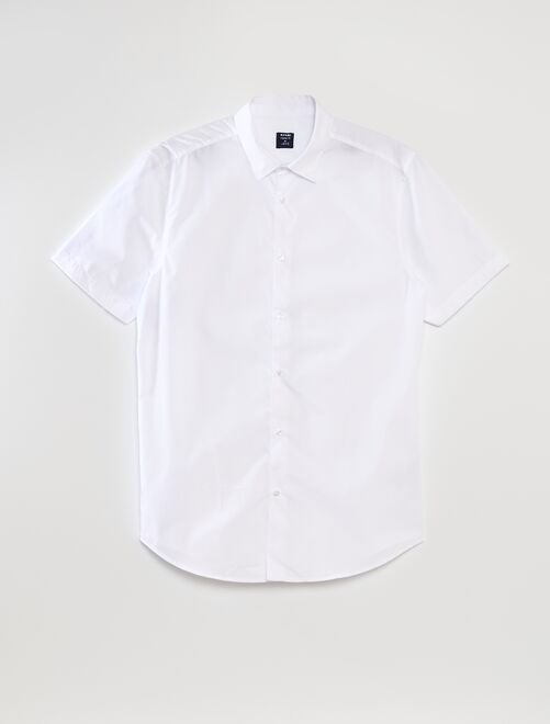 Chemise blanche manches courtes - Kiabi