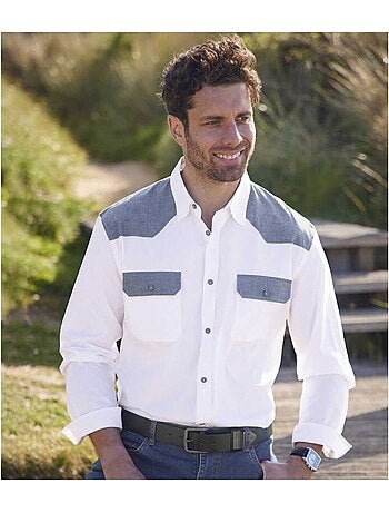 Chemise Blanche Style Western - ATLAS FOR MEN