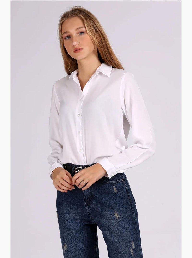 Chemise boutonnée à col de chemise bdart Blanc - Kiabi