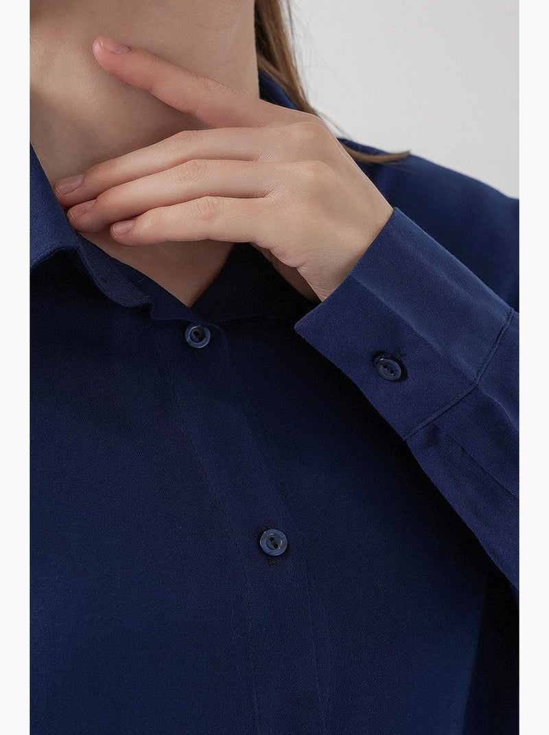 Chemise boutonnée à col de chemise bdart Bleu marine - Kiabi