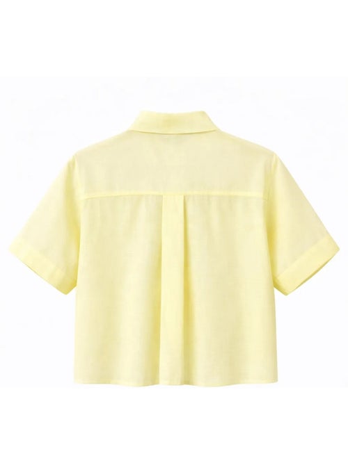Chemise boutonnée à manches courtes avec accessoire en pierre mixray - Kiabi Chemise boutonnée à manches courtes avec accessoire en pierre mixray - Kiabi