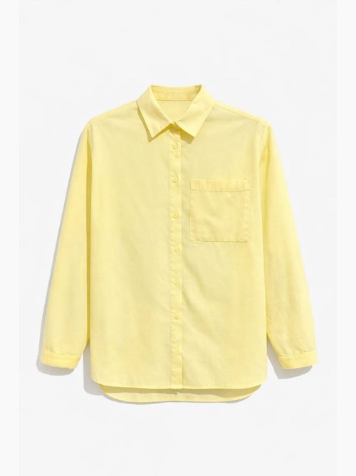 Chemise boutonnée à manches longues avec poche mixray - Kiabi