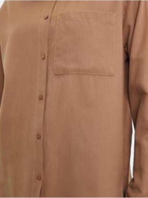 Chemise boutonnée à manches longues avec poche mixray - Kiabi