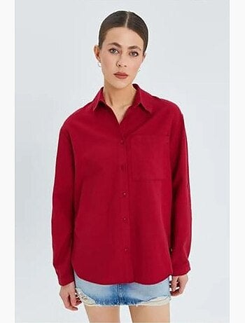 Chemise boutonnée à manches longues avec poche mixray