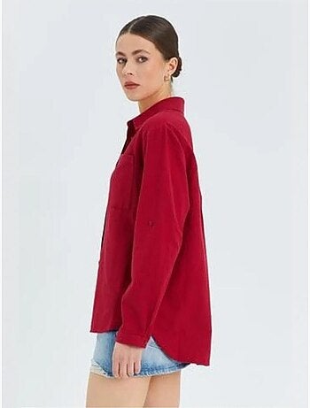 Chemise boutonnée à manches longues avec poche mixray