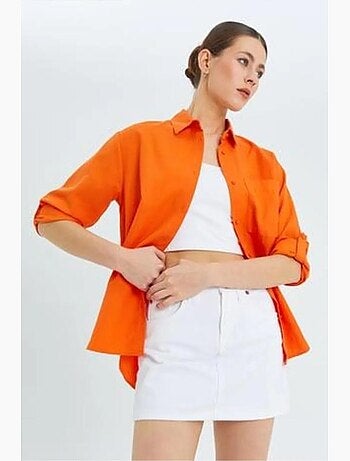 Chemise boutonnée à manches longues avec poche mixray