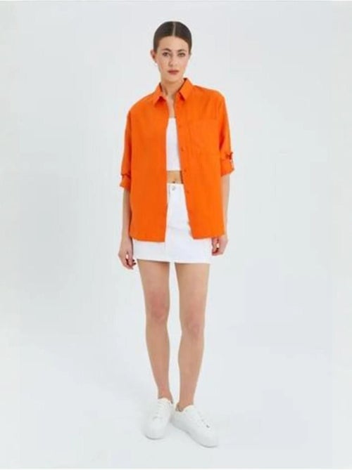 Chemise boutonnée à manches longues avec poche mixray - Kiabi Chemise boutonnée à manches longues avec poche mixray - Kiabi