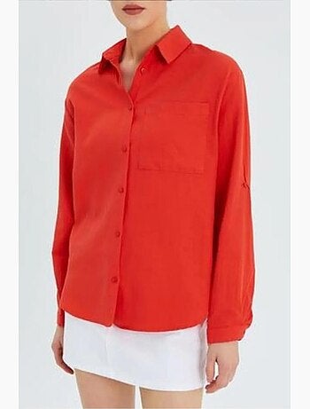 Chemise boutonnée à manches longues avec poche mixray