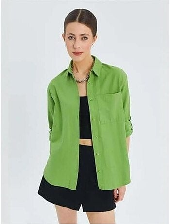Chemise boutonnée à manches longues avec poche mixray