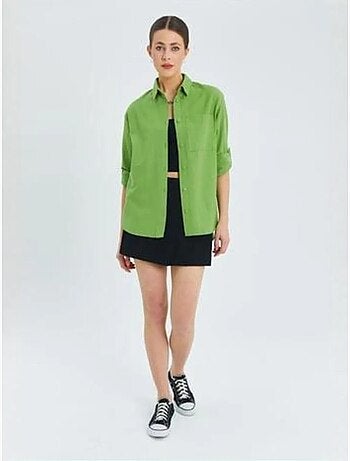 Chemise boutonnée à manches longues avec poche mixray