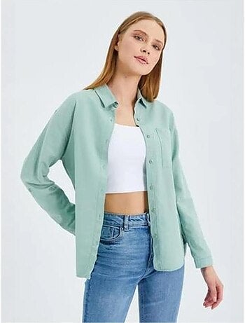 Chemise boutonnée à manches longues avec poche mixray