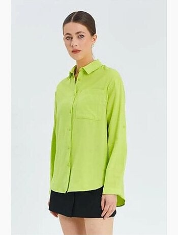 Chemise boutonnée à manches longues avec poche mixray