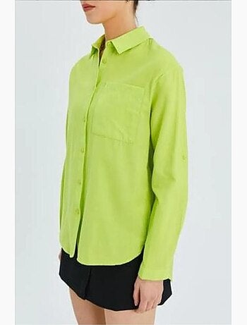 Chemise boutonnée à manches longues avec poche mixray