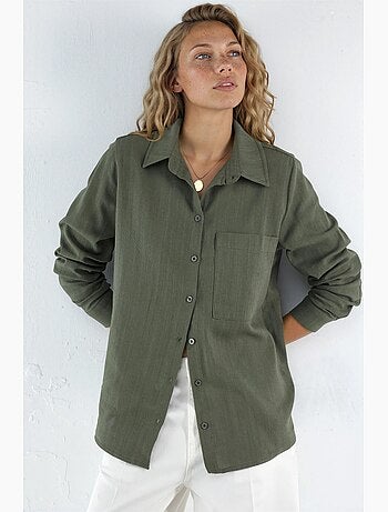 Chemise boutonnée à manches longues coupe confortable hiccup
