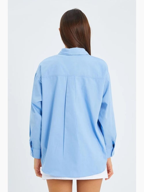 Chemise boutonnée à manches longues en coton mixray - Kiabi