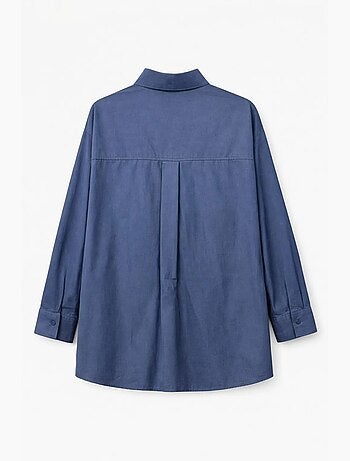Chemise boutonnée à manches longues en coton mixray